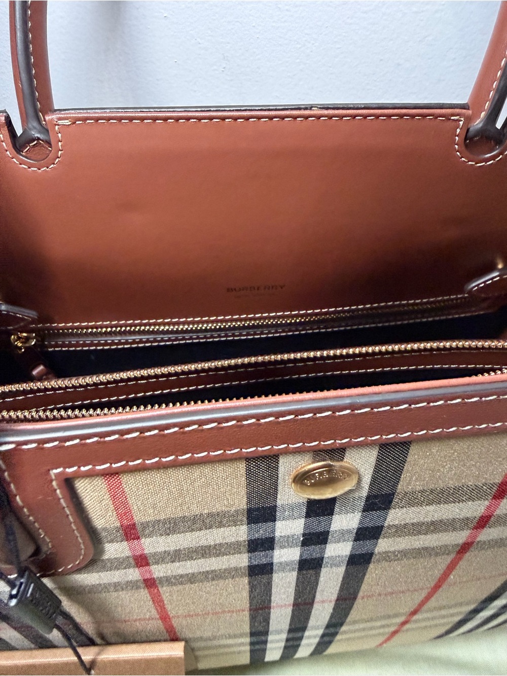 Burberry Small Title Bag Vintage Check NWT | Featured on HBO Succession - Picture 7 of 14